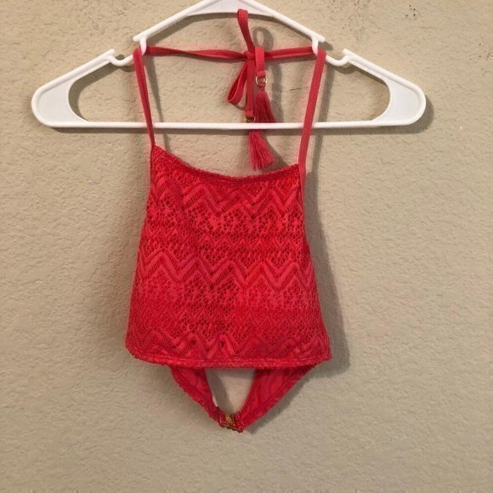 Joe Boxer Bikini Top Halter Lace Tassels